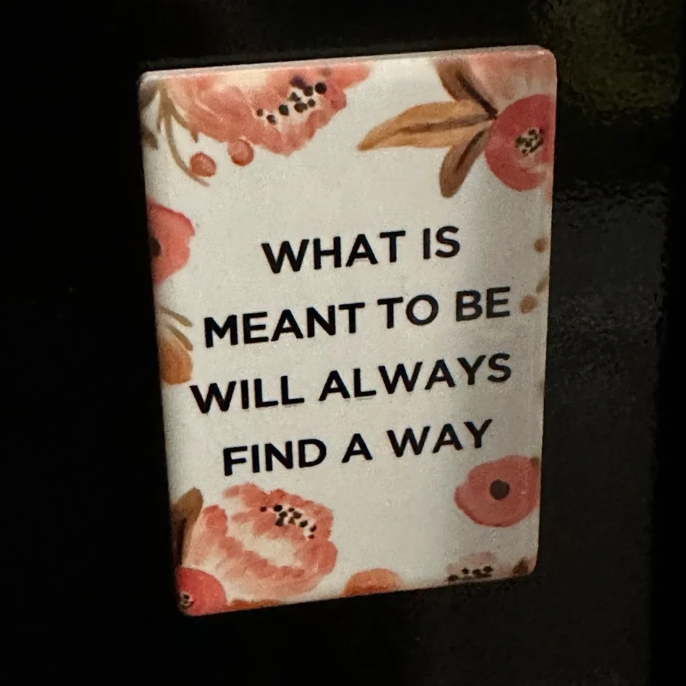 Set of 2 Inspirational Magnets Dear God, Thank You & What is Meant to Be… NWT